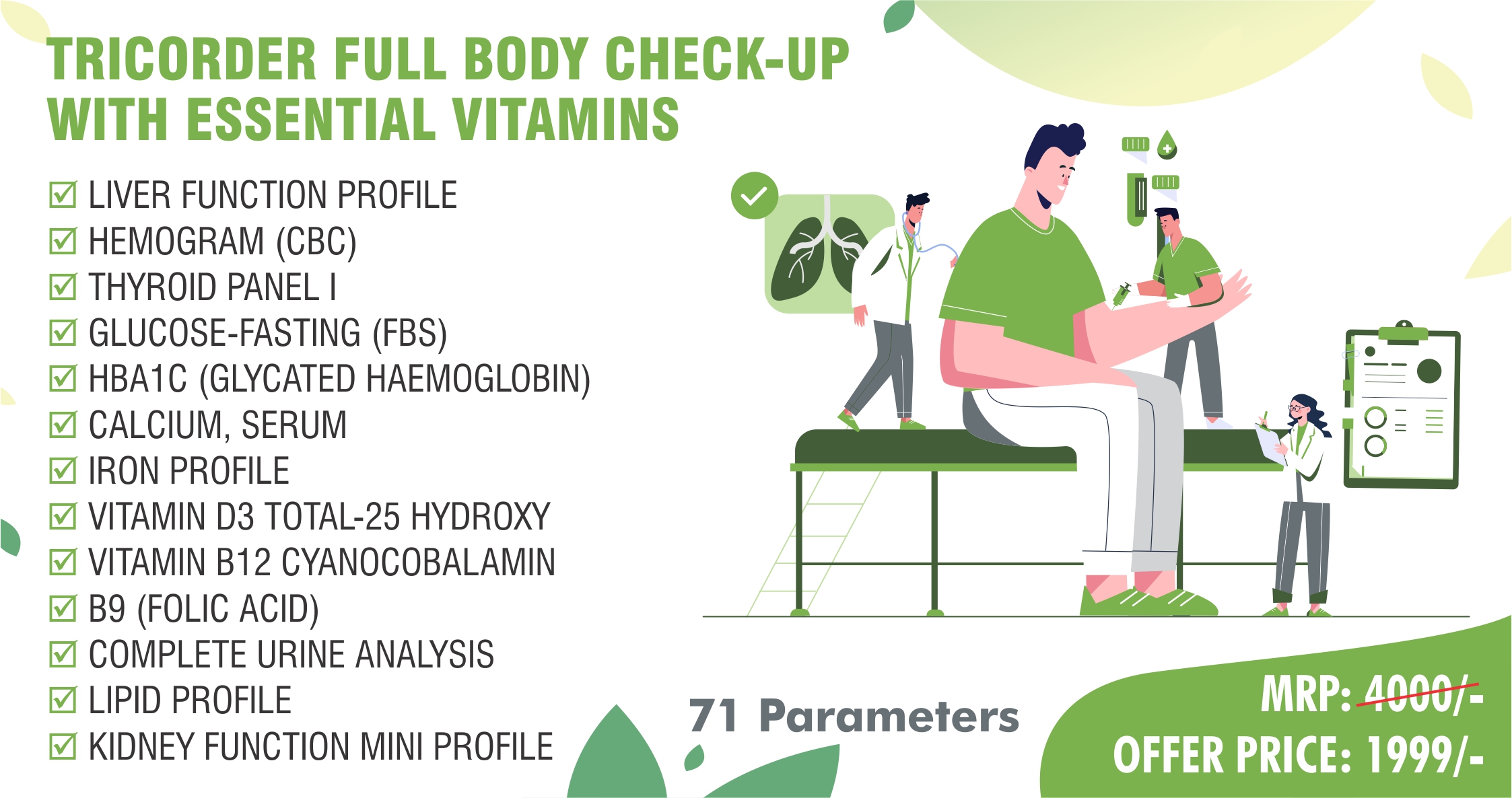 Tricorder Full Body Check-Up With Essential Vitamins