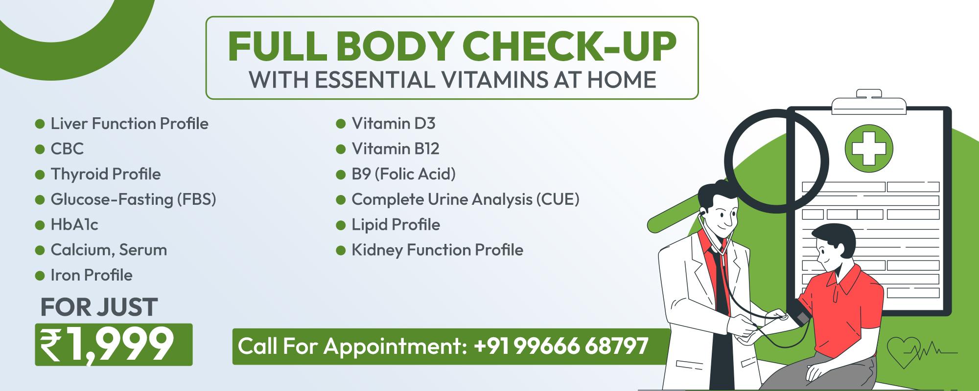 Essential Full Body Checkup with Vitamins